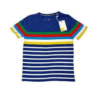 NWT Mini Boden Rainbow Breton Shirt Size 4/5